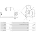 Elektropokreta (anlaser) Volvo Penta AQD2B-1